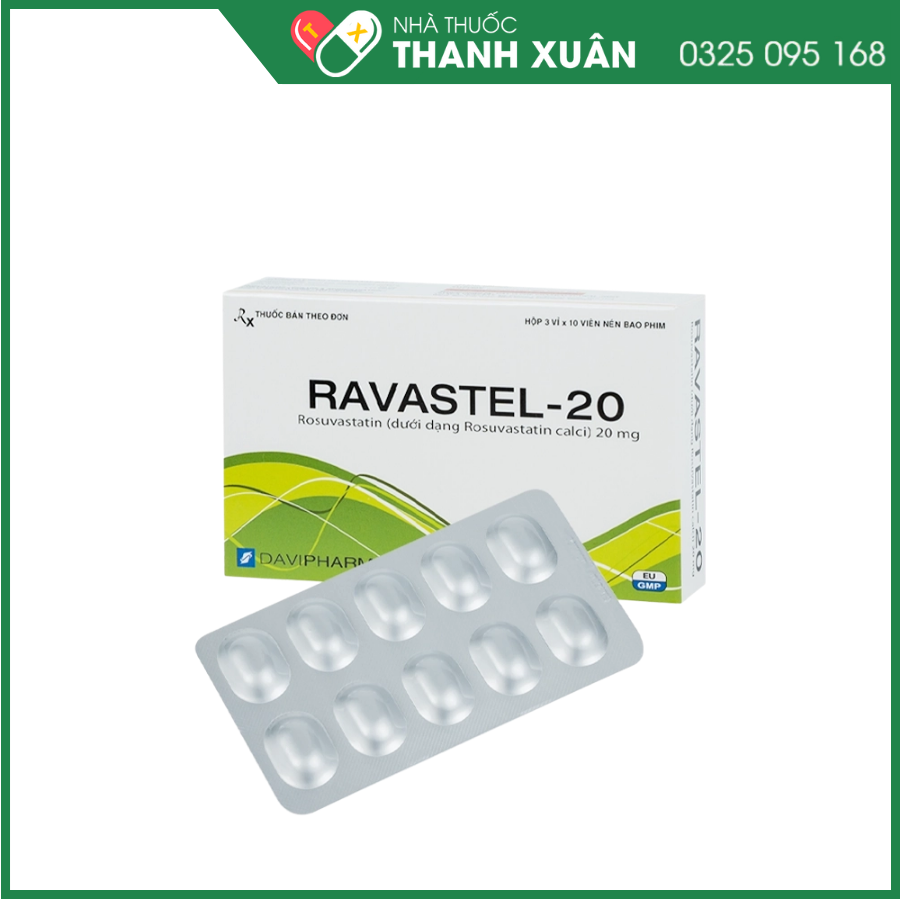 Ravastel 20 - Giúp phòng ngừa biến cố tim mạch