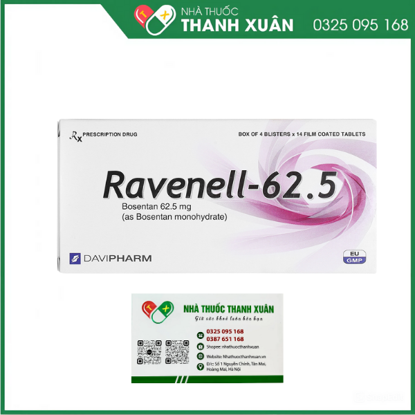 Ravenell-62.5 điều trị tăng áp lực động mạch phổi tiên phát