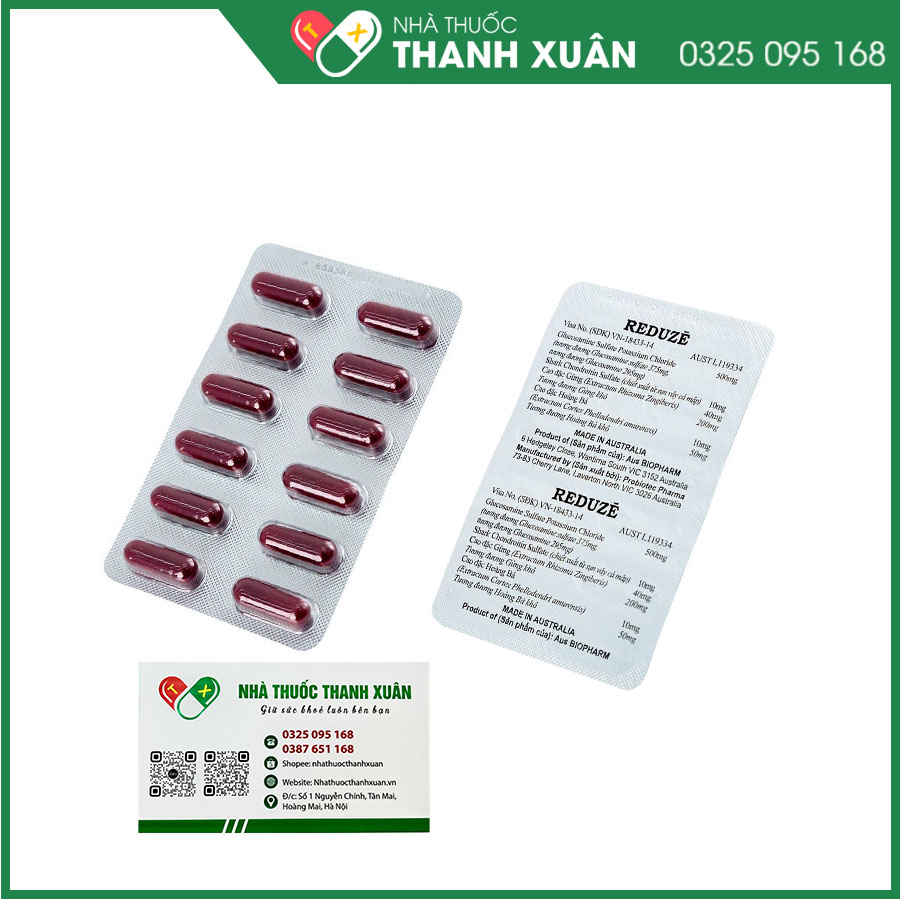 Reduze điều trị giảm triệu chứng trong các trường hợp bị viêm khớp gối nhẹ và trung bình