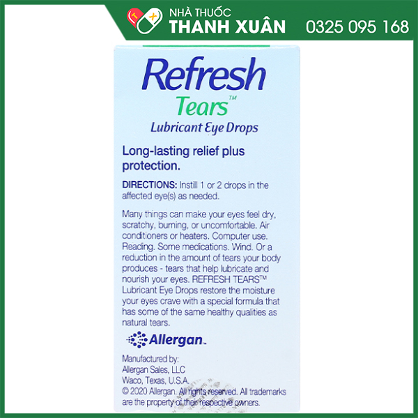 Refresh tears giảm kích ứng mắt, khô mắt