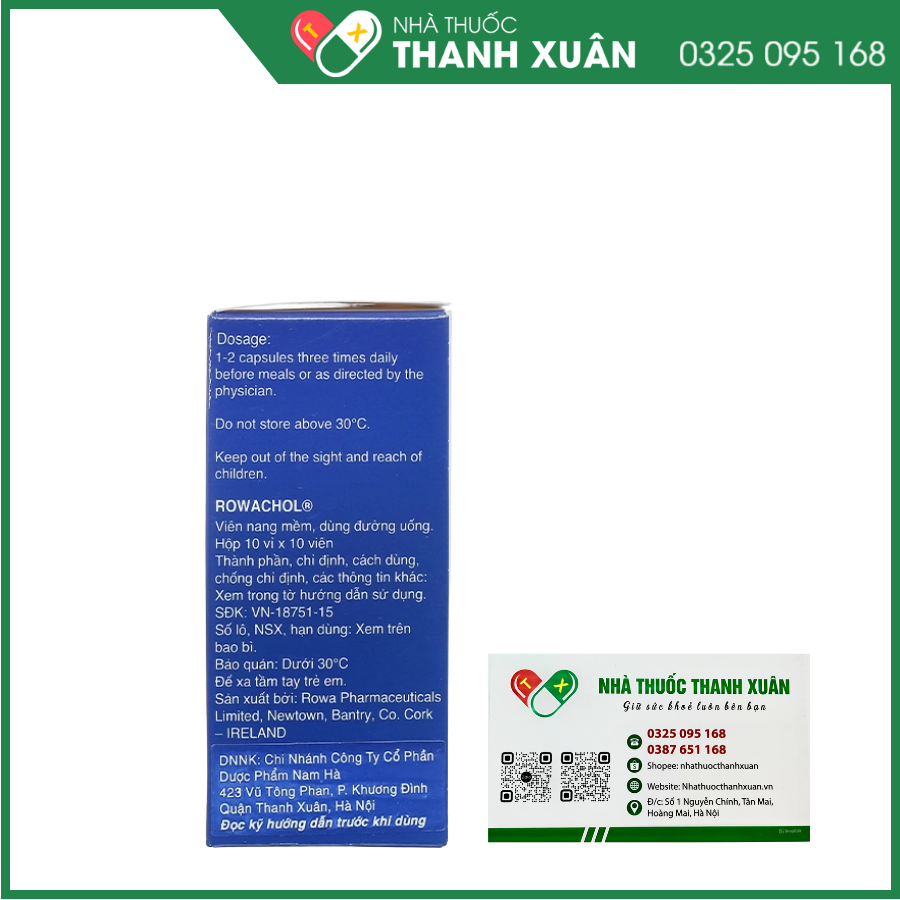 Rowachol trị sỏi đường mật