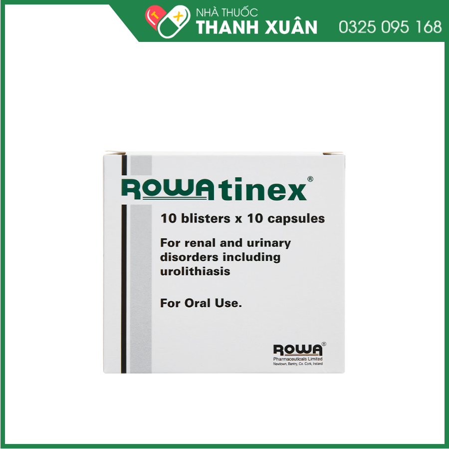Rowatinex điều trị viêm và co thắt đường tiểu kết hợp với sỏi niệu