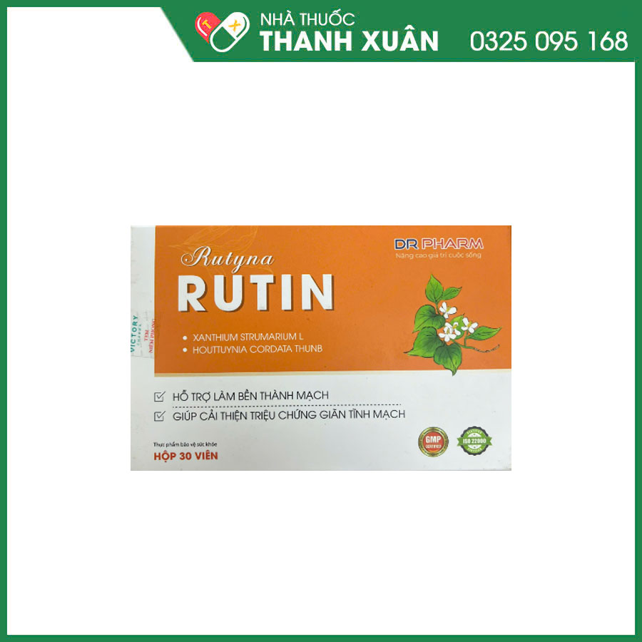 Rutyna Rutin hỗ trợ làm bền thành mạch, cải thiện triệu chứng giãn tĩnh mạch