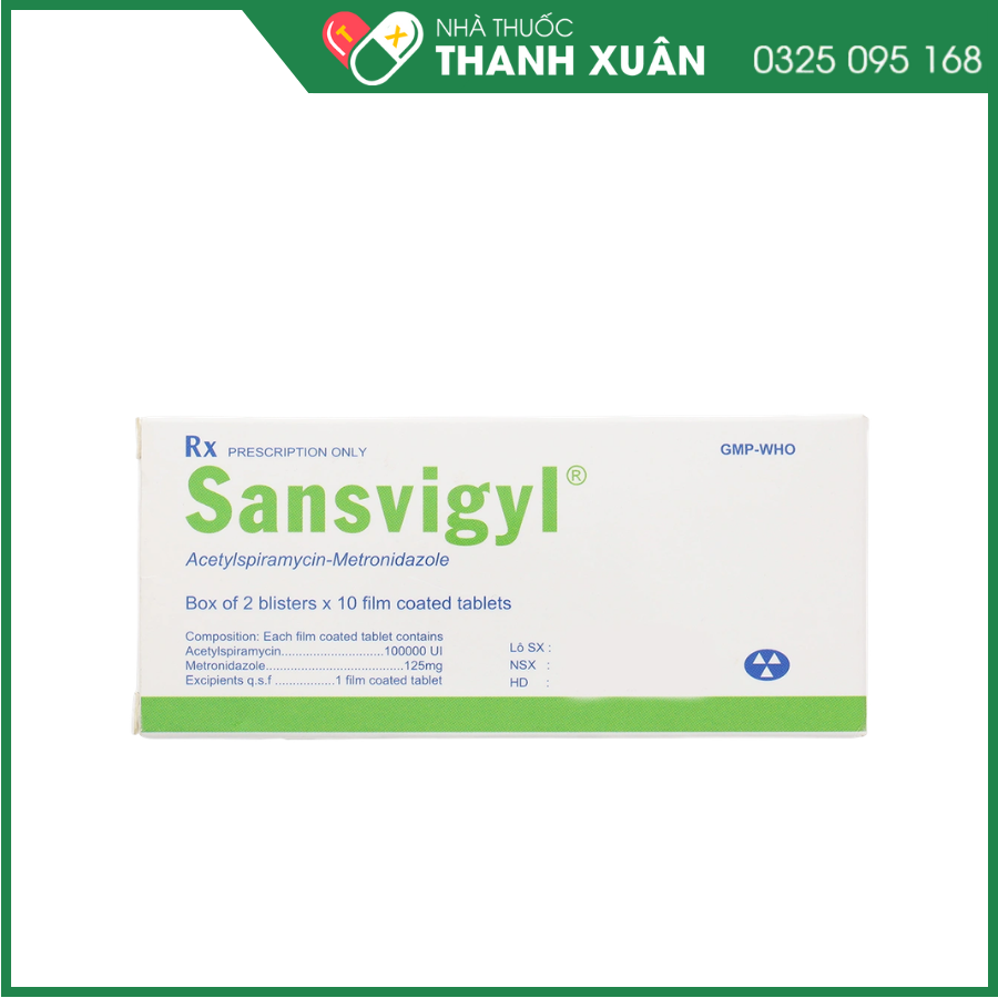 Sansvigyl trị các bệnh nhiễm trùng về răng, miệng