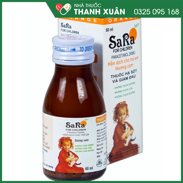 Sara điều trị sốt nhẹ đến sốt vừa