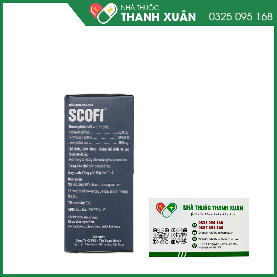 Hỗn dịch nhỏ mắt Scofl điều trị các tình trạng viêm mắt