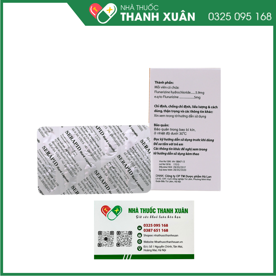 Serapid điều trị đau nửa đầu, chóng mặt tiền đình