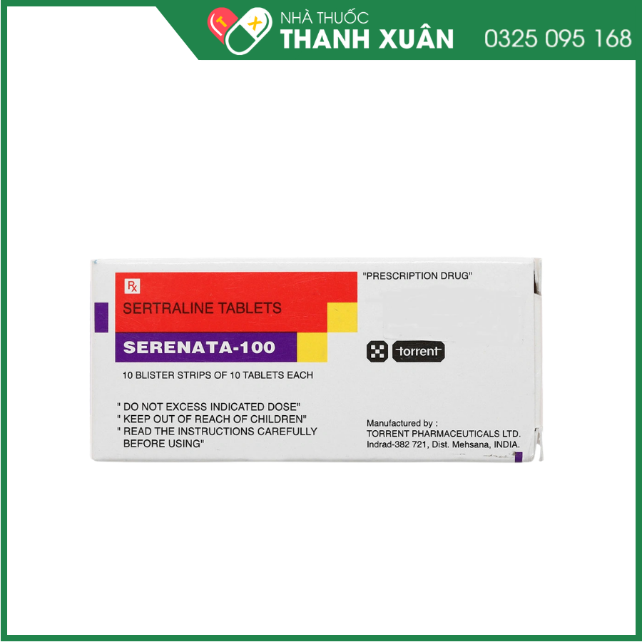 Serenata-100 trị trầm cảm, rối loạn xung lực ám ảnh cưỡng chế