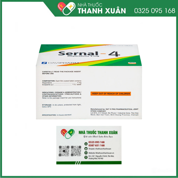 Thuốc Sernal-4 điều trị bệnh loạn tâm thần cấp và mạn
