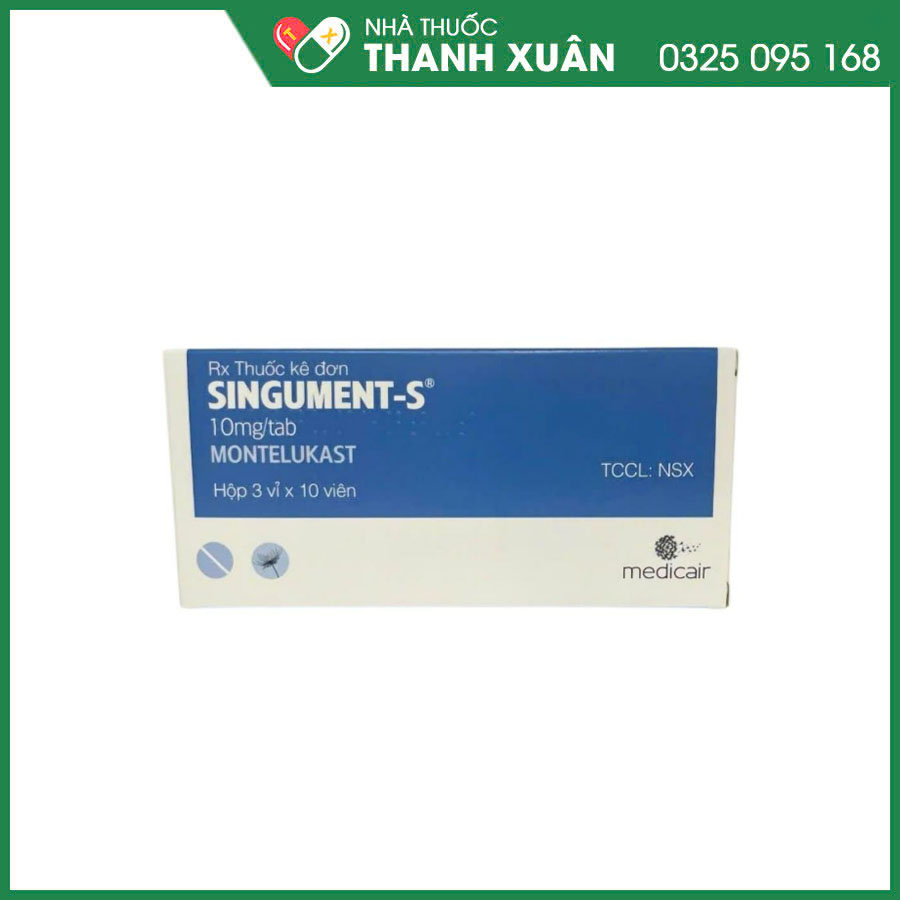 Singument-S 10mg thuốc dự phòng và điều trị hen phế quản mạn tính và viêm mũi dị ứng