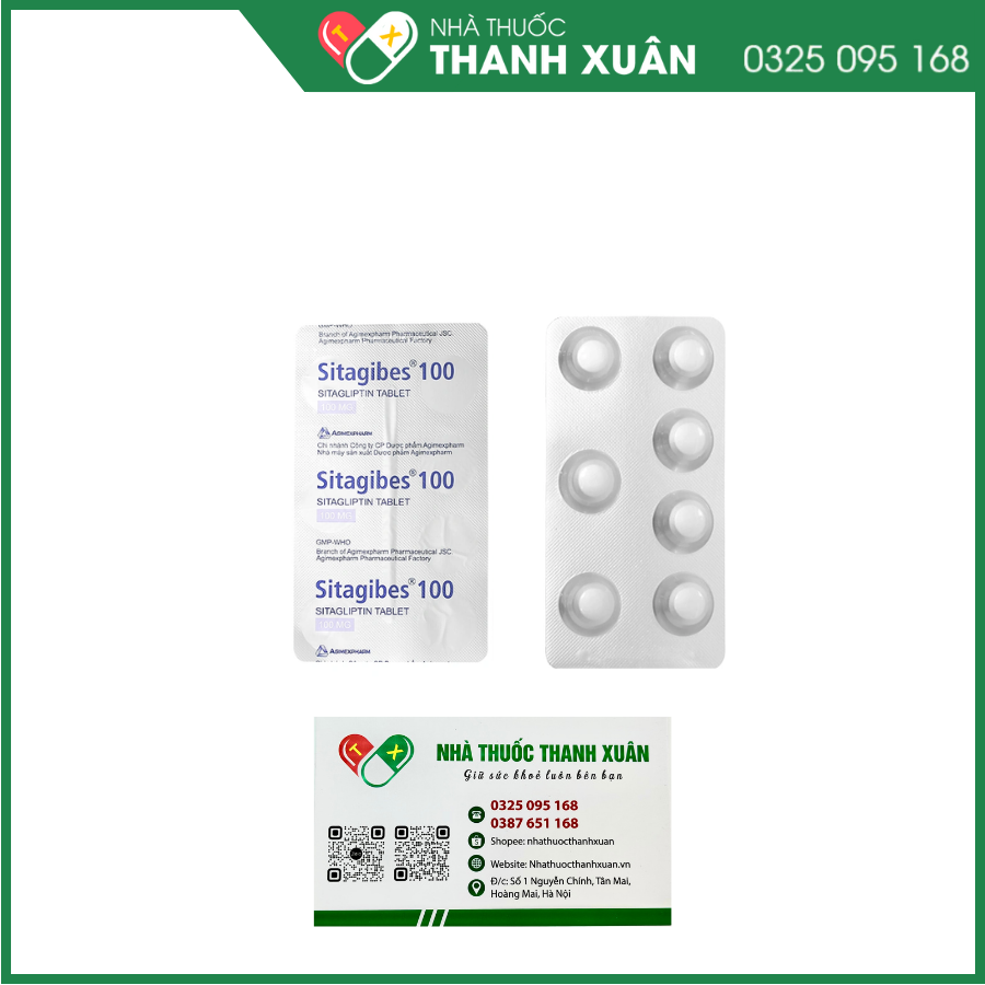 Sitagibes 100 trị đái tháo đường tuýp 2