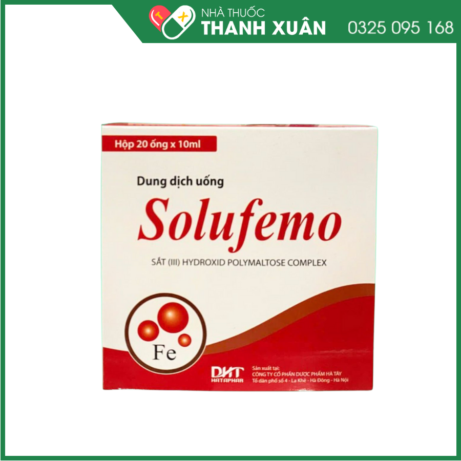 Solufemo điều trị và dự phòng các loại thiếu máu do thiếu sắt, cần bổ sung sắt