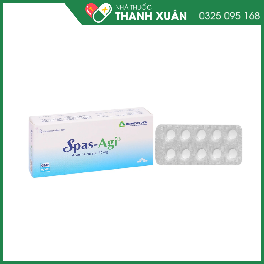 Spas-Agi 40mg chống đau co thắt cơ trơn đường tiêu hóa