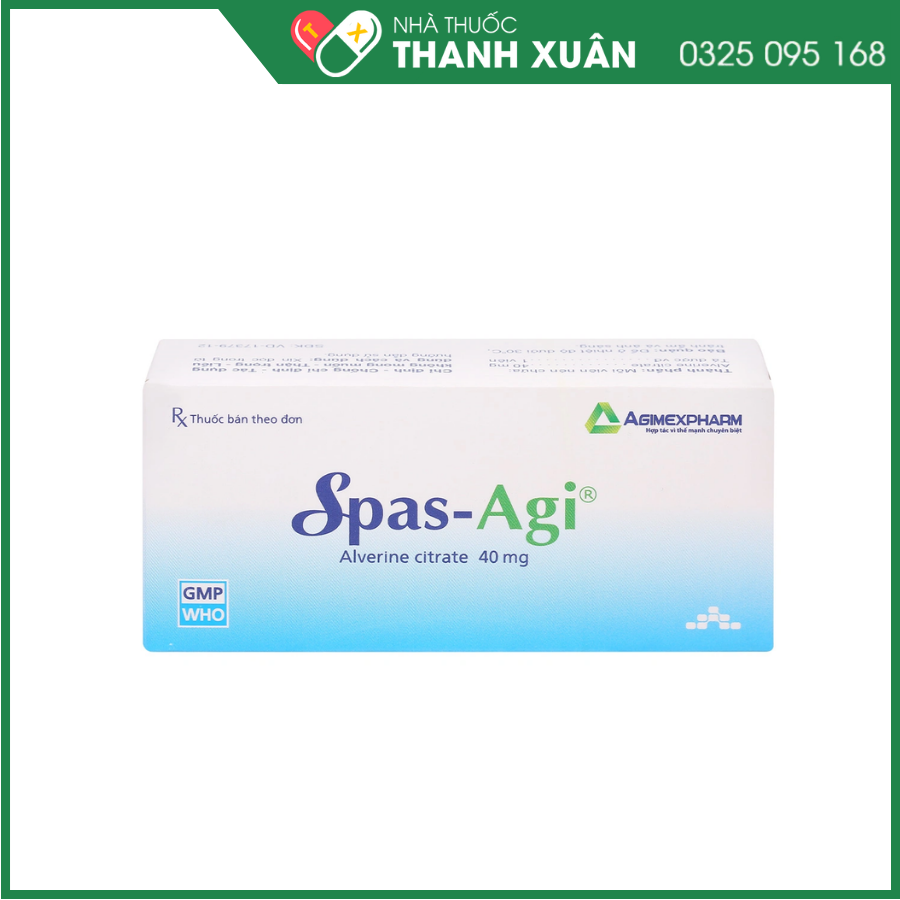 Spas-Agi 40mg chống đau co thắt cơ trơn đường tiêu hóa