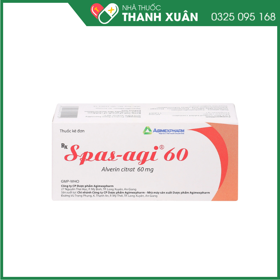 Spas-Agi 60 chống đau co thắt cơ trơn đường tiêu hóa