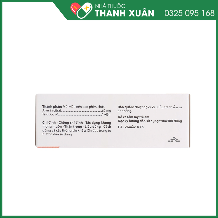 Spas-Agi 60 chống đau co thắt cơ trơn đường tiêu hóa