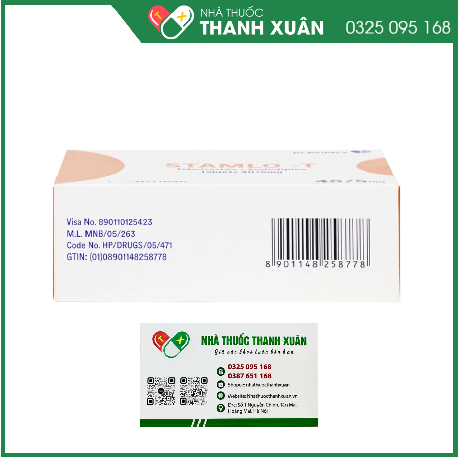 Stamlo-T 40/5mg điều trị tăng huyết áp vô căn