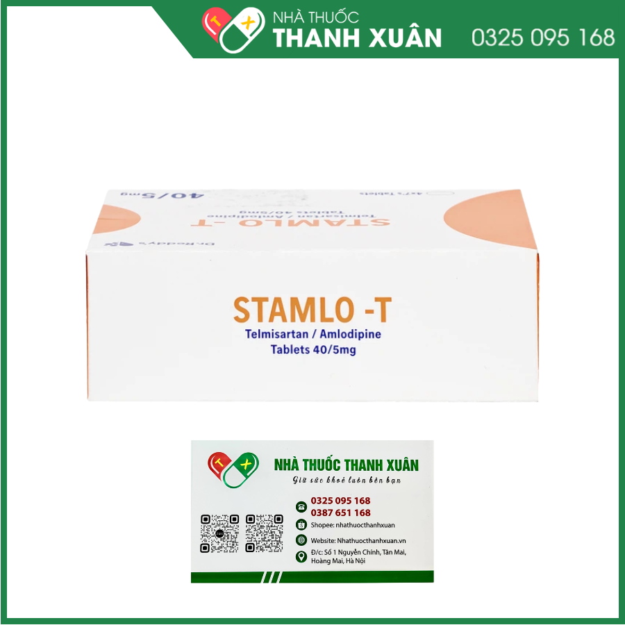 Stamlo-T 40/5mg điều trị tăng huyết áp vô căn