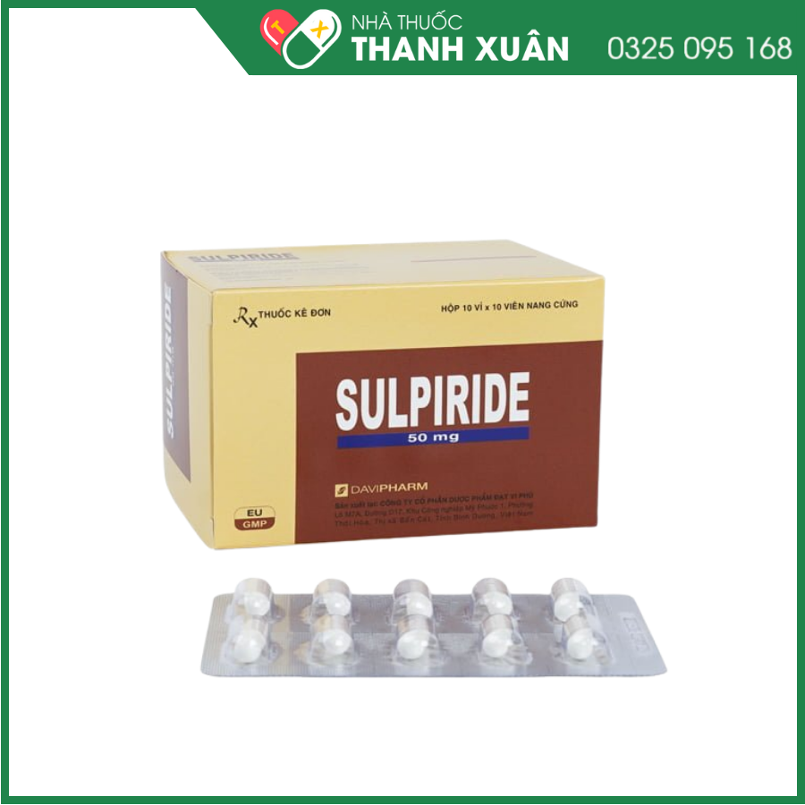 Thuốc Sulpiride Davipharm điều trị chứng rối loạn lo âu, tự kỷ