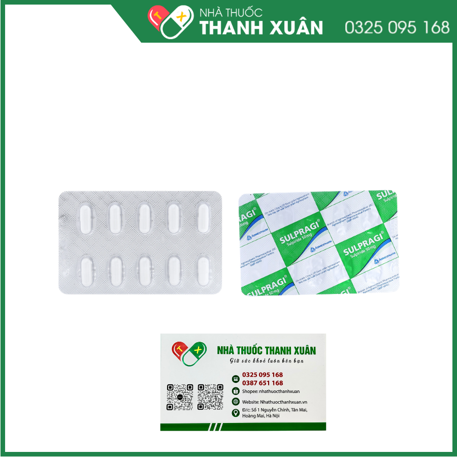 Sulpragi 50mg trị tâm thần phân liệt, rối loạn lo âu