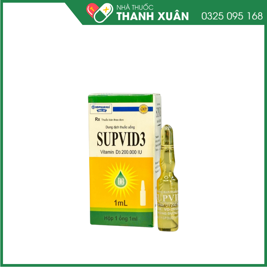 Supvid3 dự phòng và điều trị thiếu Vitamin D