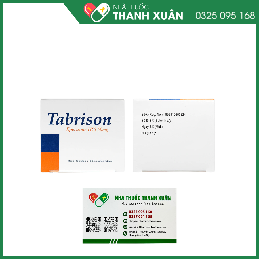 Tabrison - Cải thiện các triệu chứng tăng trương lực cơ, giúp giãn cơ