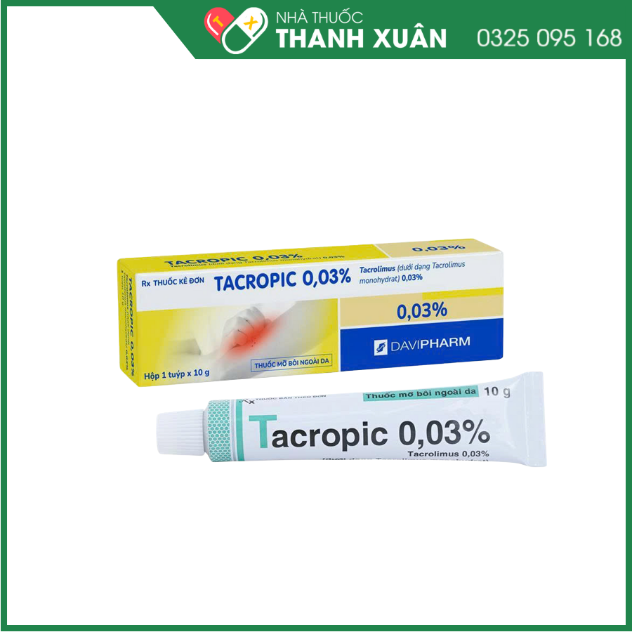 Tacropic 0,03% điều trị viêm da cơ địa