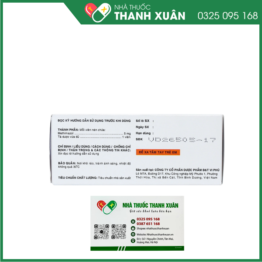 Tazilex trị triệu chứng nhiễm độc giáp