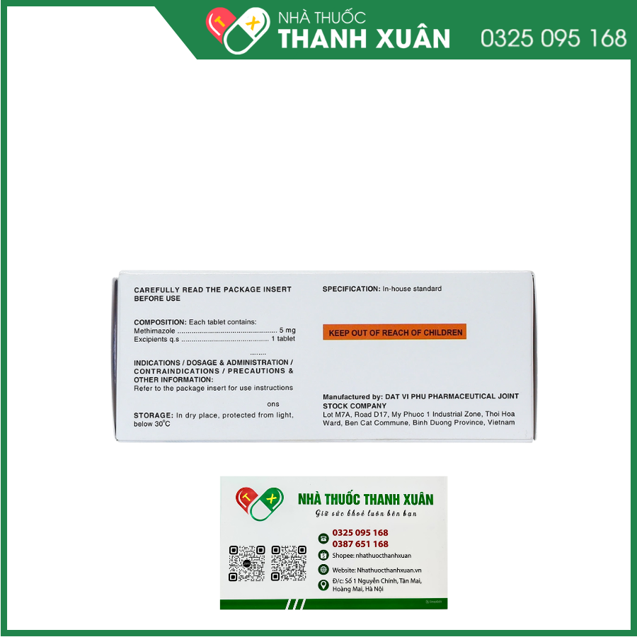 Tazilex trị triệu chứng nhiễm độc giáp