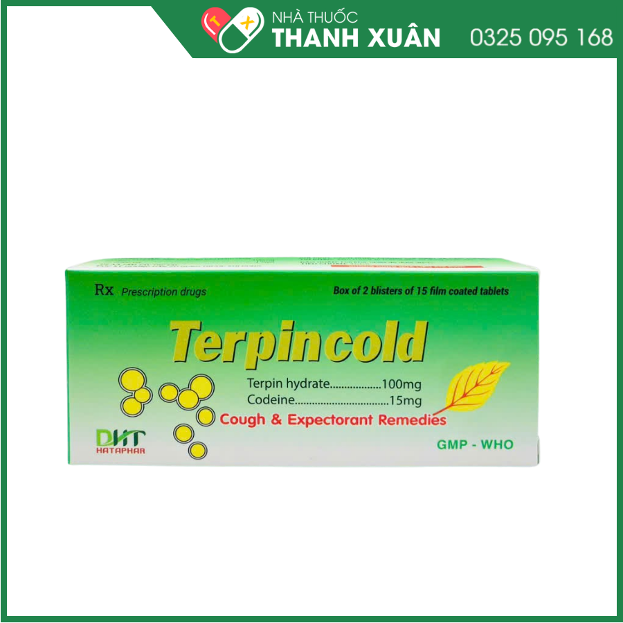 Terpincold giảm ho khan và ho do ngứa cổ ở người lớn