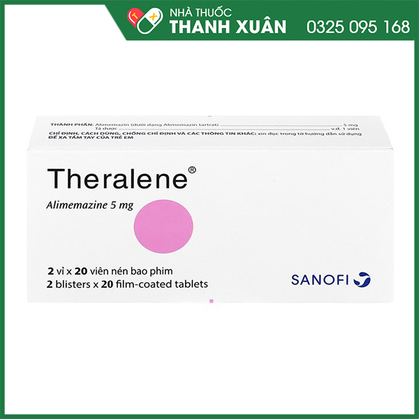 Theralene trị ho khan, viêm mũi dị ứng, mày đay