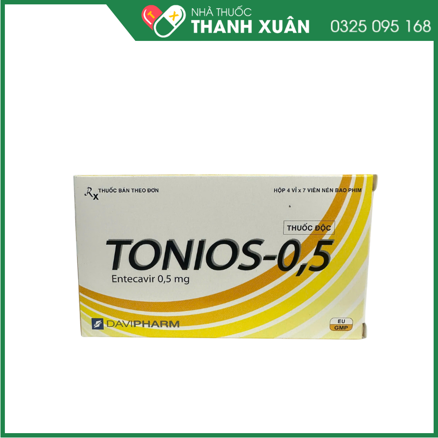 Thuốc Tonios-0.5 điều trị viêm gan B mạn