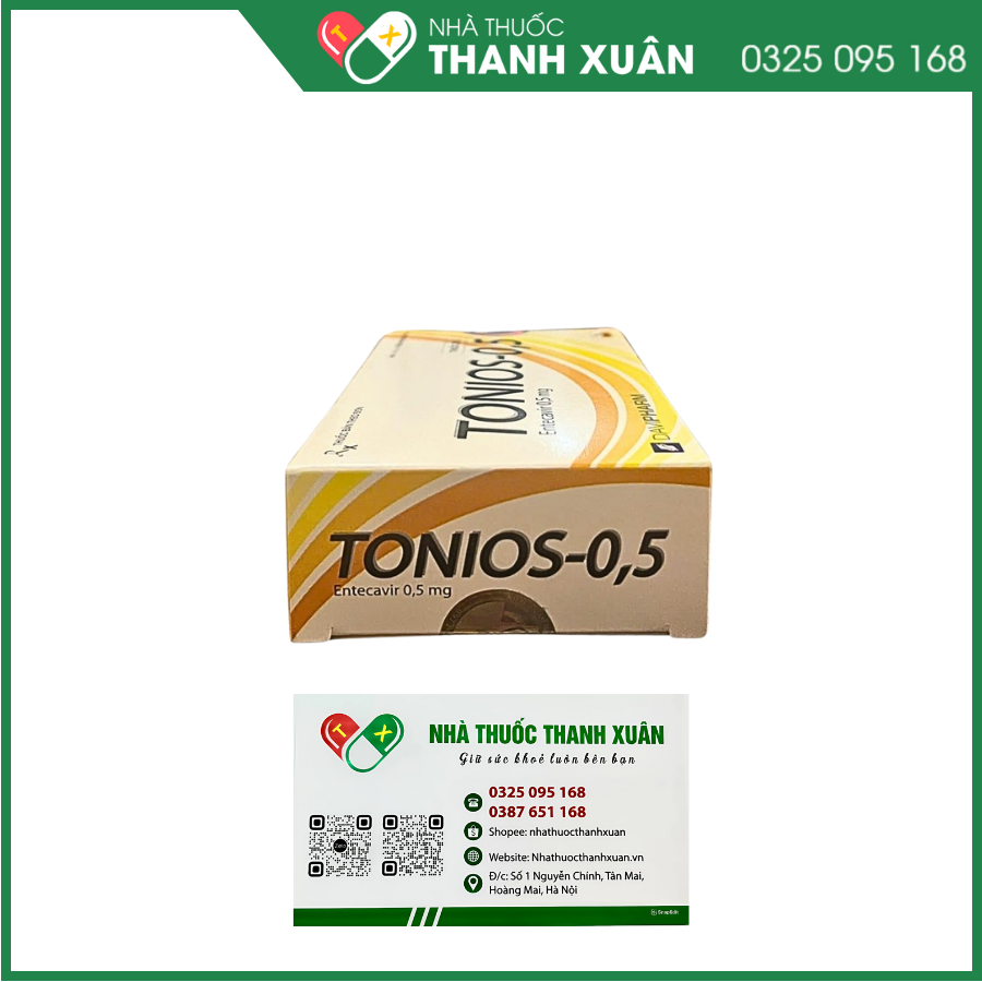 Thuốc Tonios-0.5 điều trị viêm gan B mạn