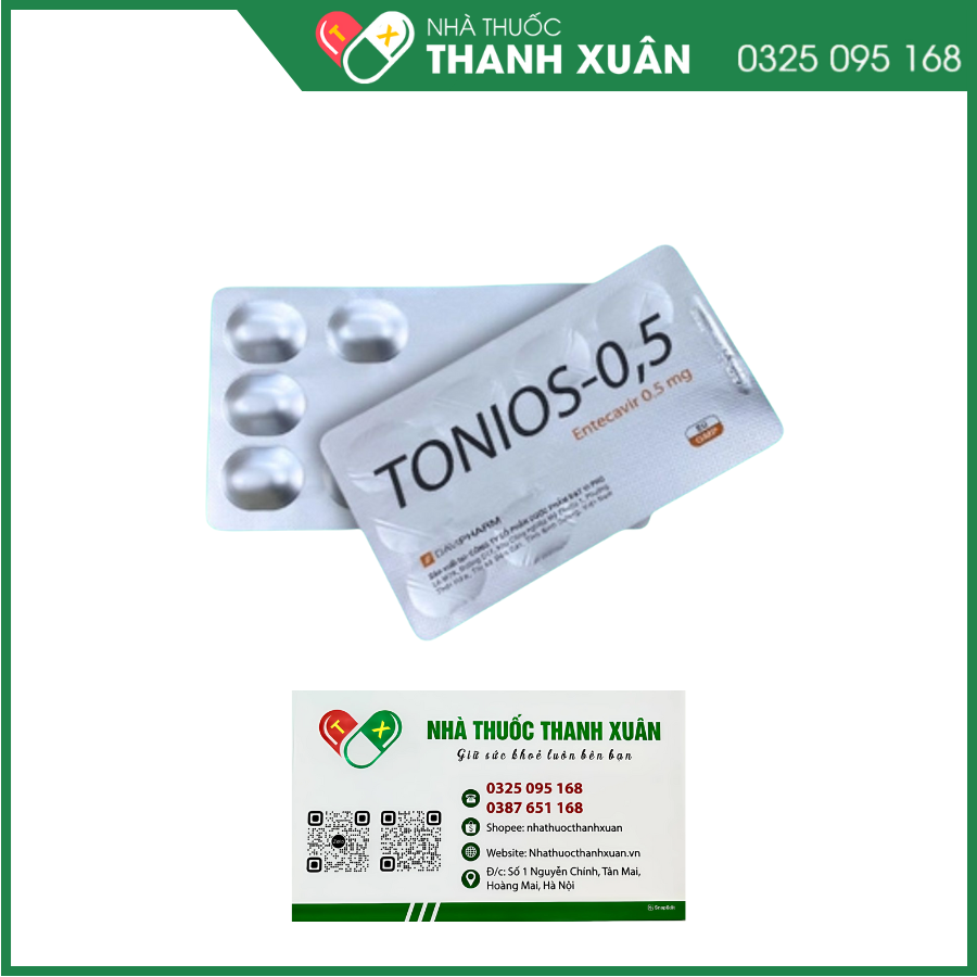 Thuốc Tonios-0.5 điều trị viêm gan B mạn