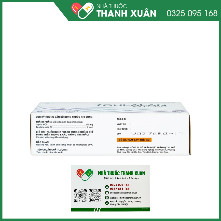 Toulalan điều trị triệu chứng về dạ dày