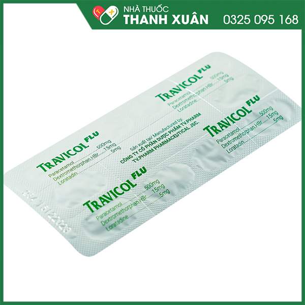 Travicol điều trị triệu chứng cảm cúm