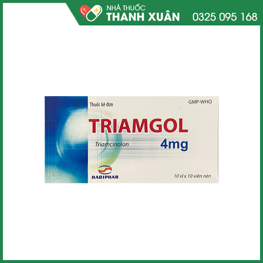 Triamgol thuốc điều trị viêm khớp, bệnh phổi tắc nghẽn, dị ứng nặng, các bệnh về tai mũi họng và tiết niệu