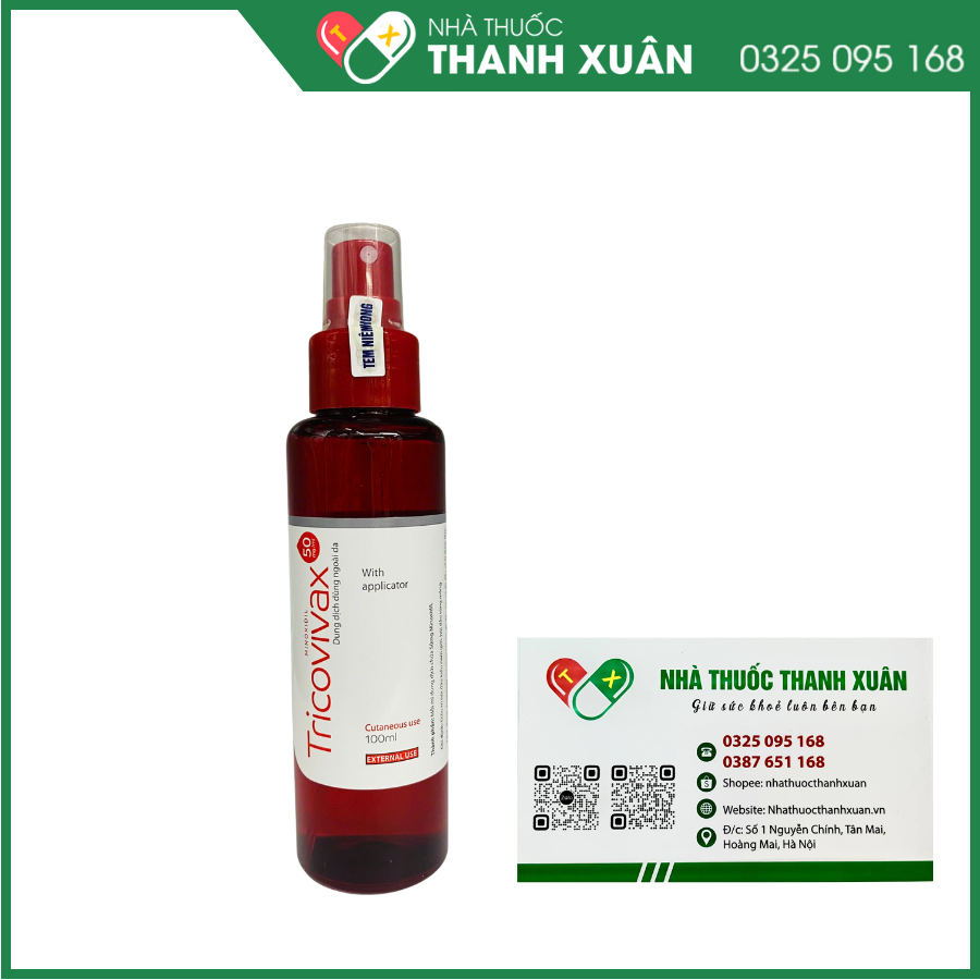 Tricovivax thuốc kích thích sự mọc tóc, điều trị hói đầu