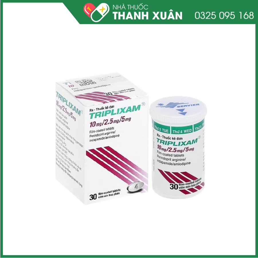 Triplixam 10mg/2.5mg/5mg trị tăng huyết áp