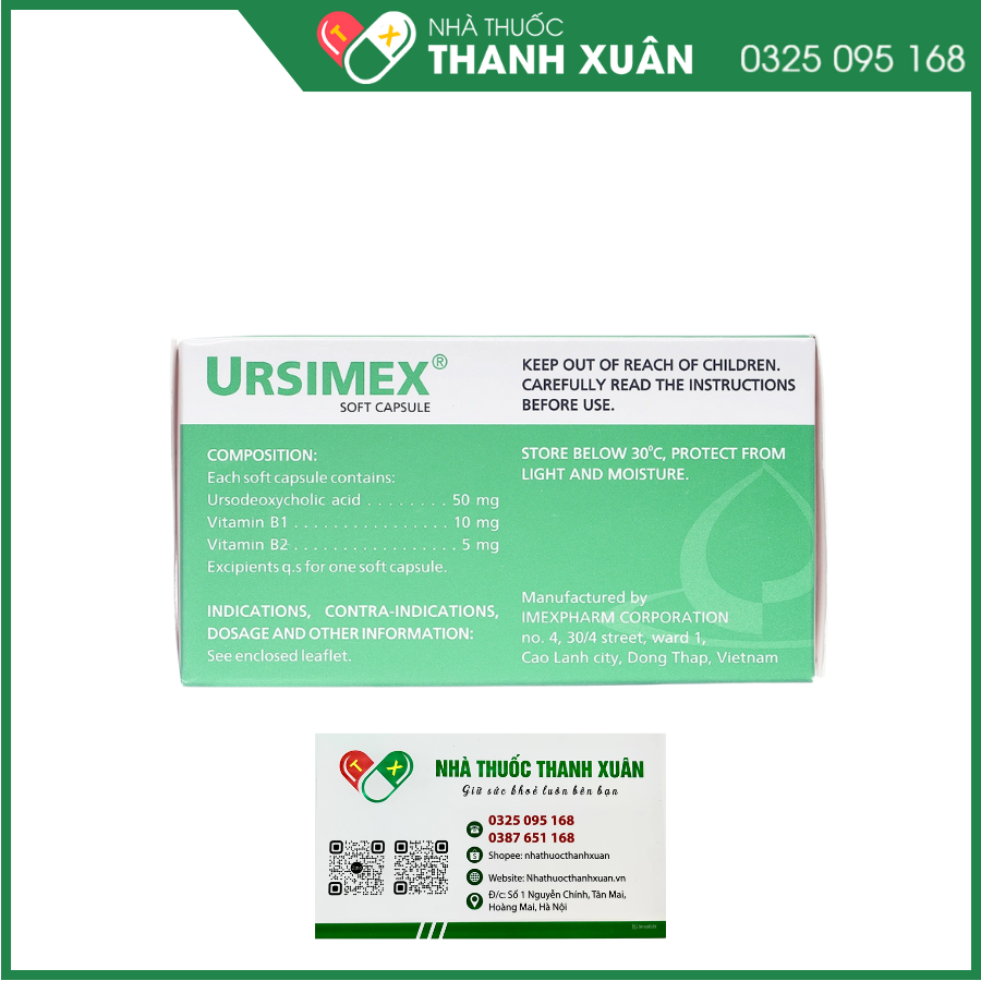 Viên nang Ursimex hỗ trợ cải thiện chức năng gan