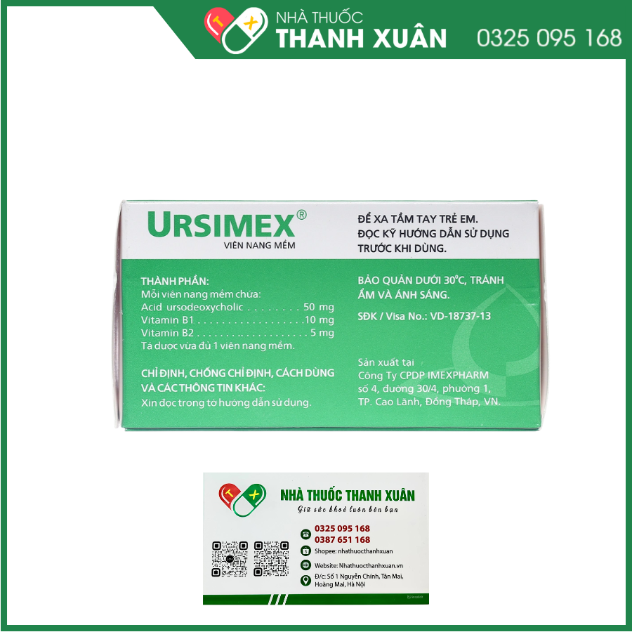 Viên nang Ursimex hỗ trợ cải thiện chức năng gan