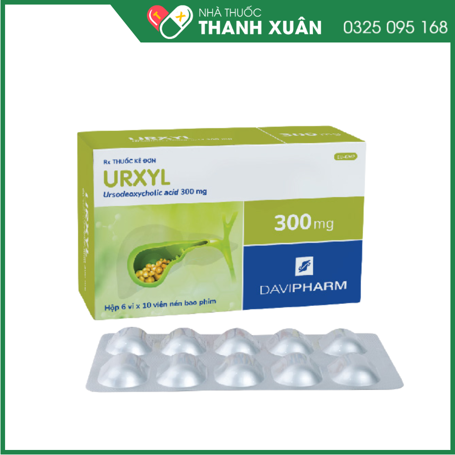 Thuốc Urxyl 300mg Davipharm điều trị xơ gan, làm tan sỏi mật