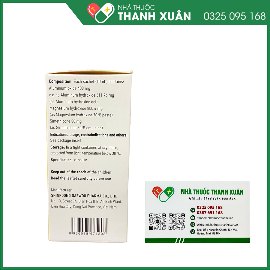 Hỗn dịch uống Varogel trị viêm loét dạ dày, tá tràng