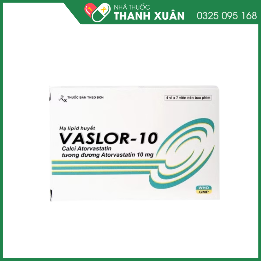 Thuốc Vaslor-10 hỗ trợ cho chế độ ăn kiêng điều trị cao cholesterol máu nguyên phát