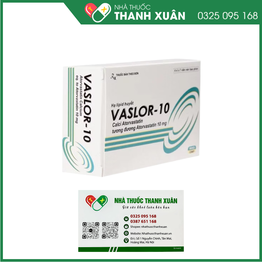 Thuốc Vaslor-10 hỗ trợ cho chế độ ăn kiêng điều trị cao cholesterol máu nguyên phát