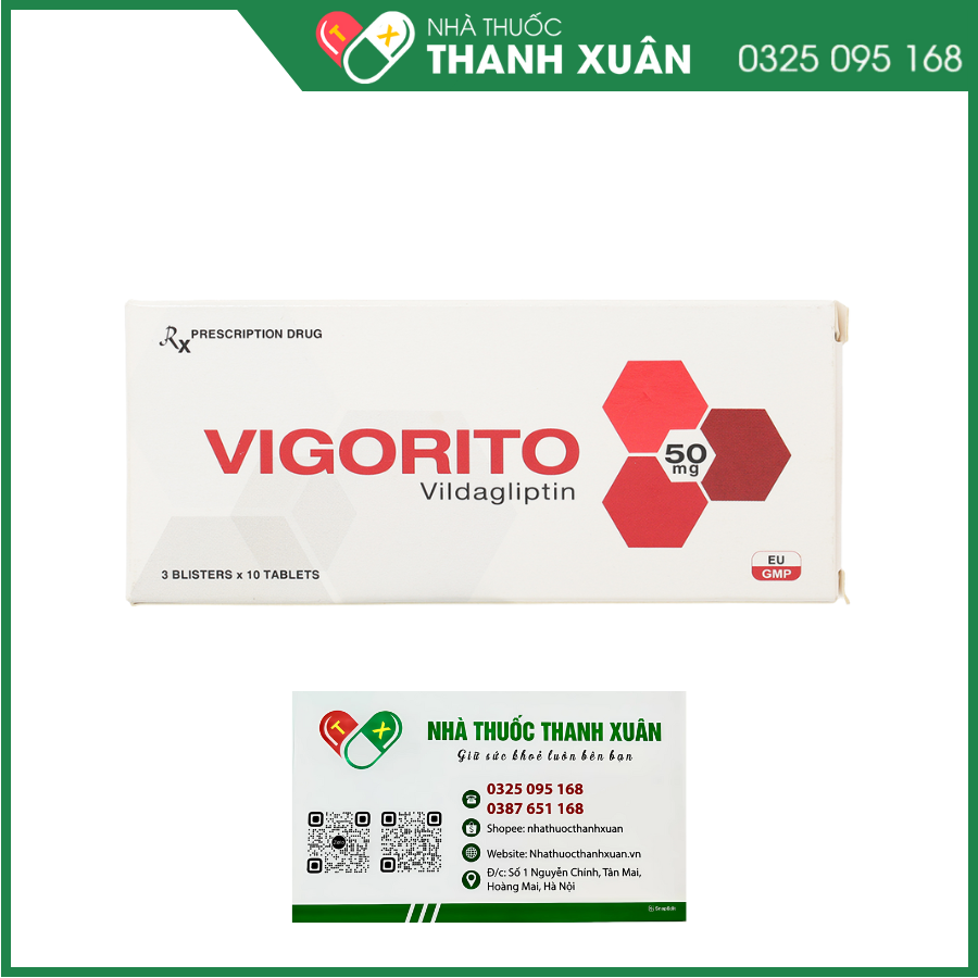 Thuốc Vigorito kiểm soát đường huyết ở bệnh đái tháo đường típ 2
