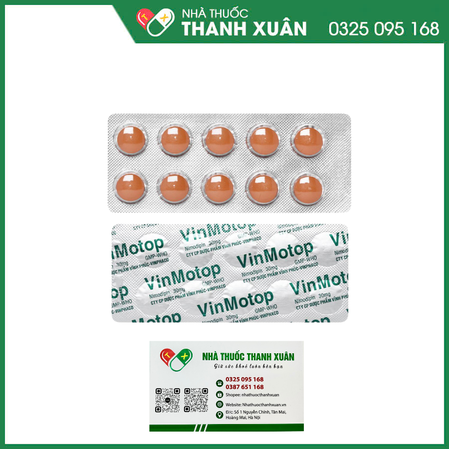 VinMotop 30mg trị thiếu máu cục bộ