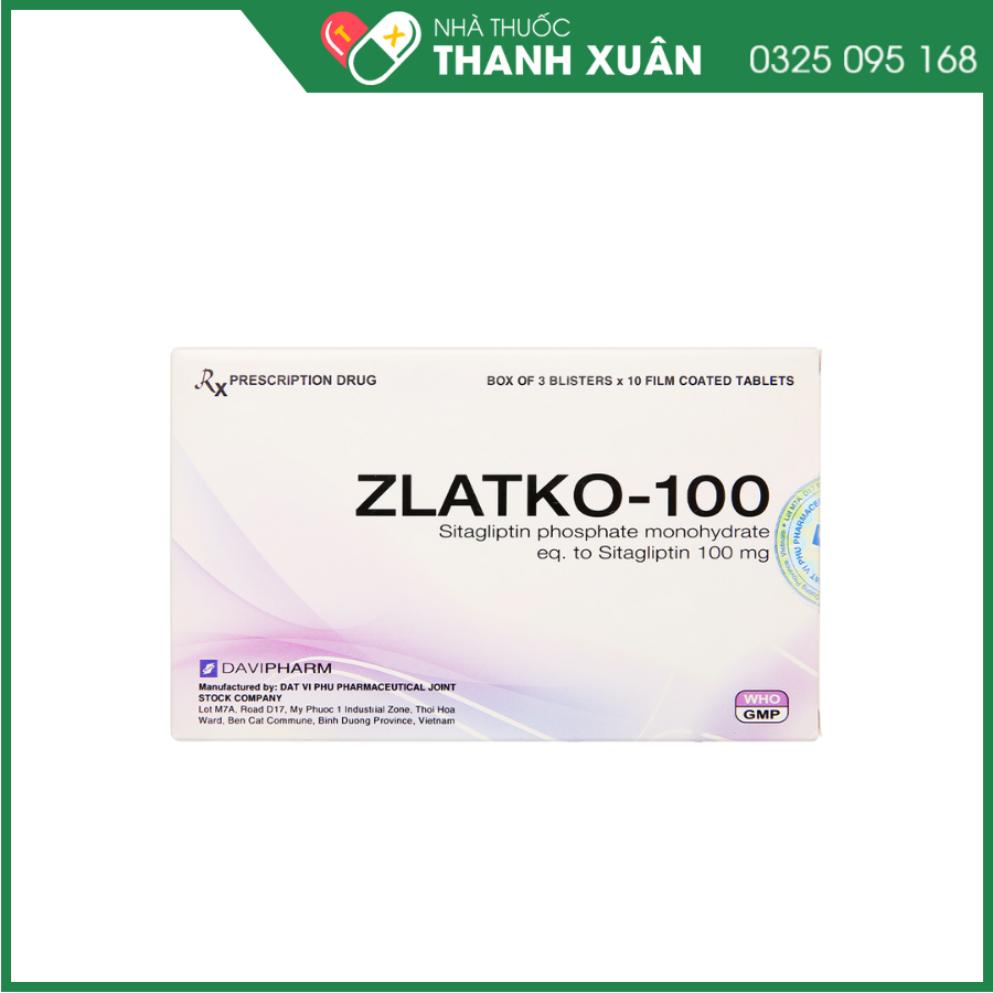 Zlatko-100 điều trị đái tháo đường tuýp 2
