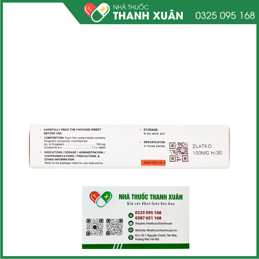 Zlatko-100 điều trị đái tháo đường tuýp 2