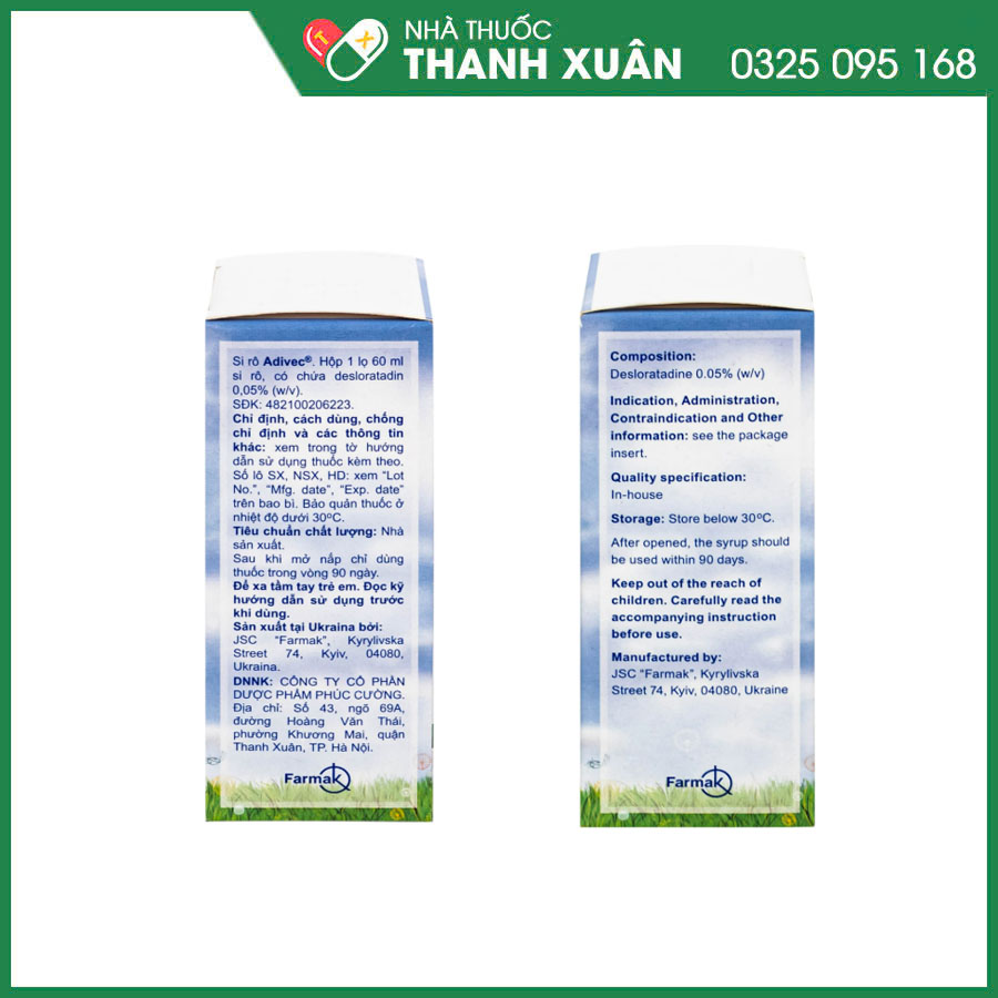 Adivec 0.5mg thuốc giảm triệu chứng viêm mũi, mề đay